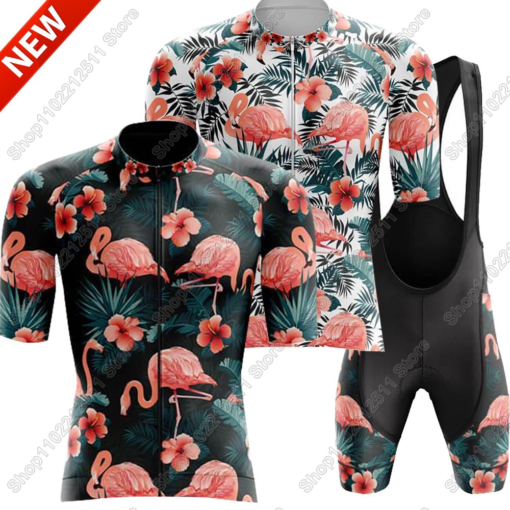 Mountain Biking Trousers - 2025 Flamingo Cycling Jersey Set Bicycle
