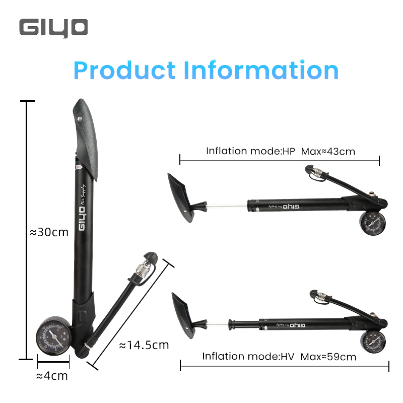 Bơm Giyo GS-41P 300psi Xe Đạp  - đánh giá và giá Shock Pump Suspension