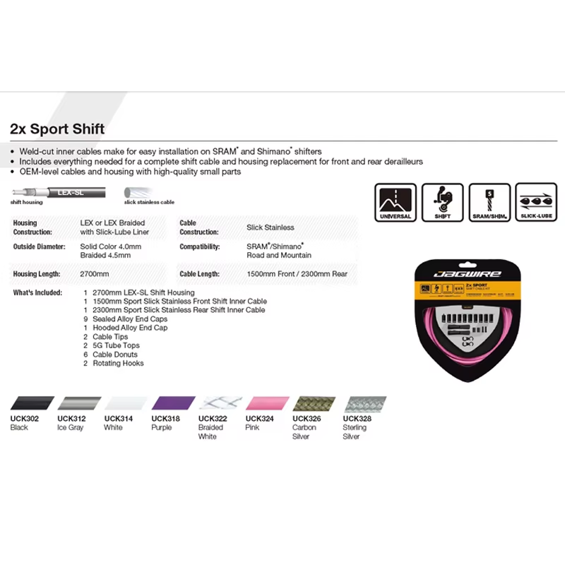 JAGWIRE 2x Sport Shift Cable F - đánh giá và giá Mountain Biking Stuff