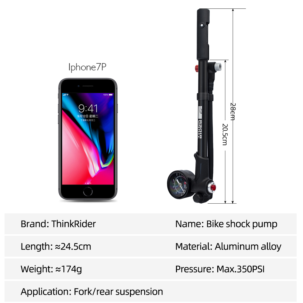ThinkRider Portable High-press - đánh giá và giá Shock Pump Suspension