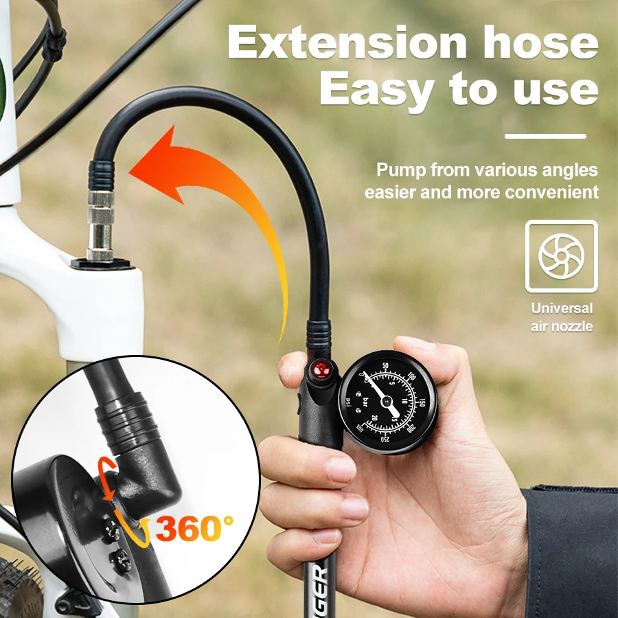 X-TIGER 300psi Bicycle Air Pum - đánh giá và giá Shock Pump Suspension